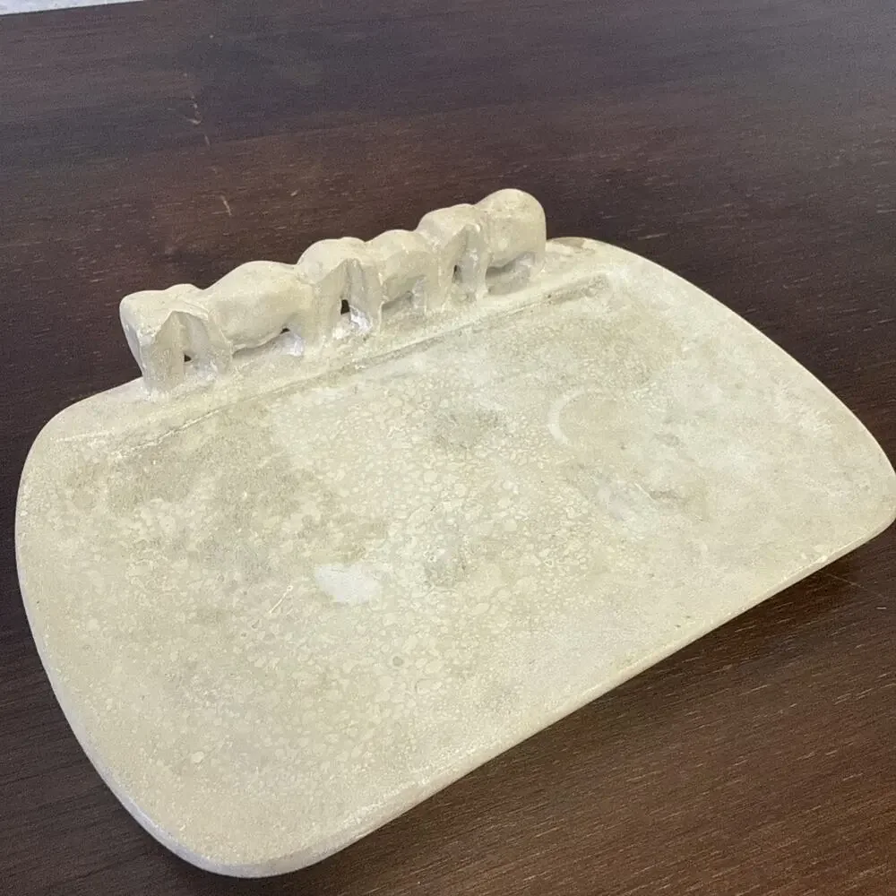 Elephant Hand Carved Soapstone Trinket Box Marching Elephants African